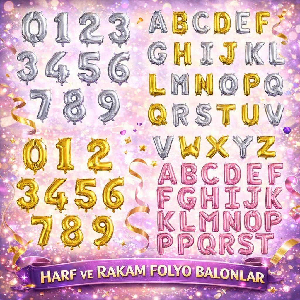 Harf ve Rakam Folyo Balonlar