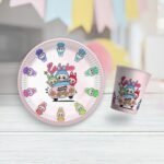 Toptan Labubu Karton Tabak Bardak Set